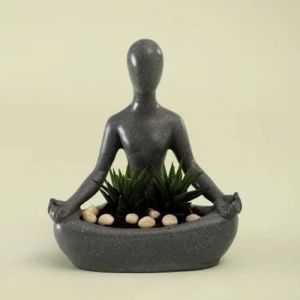 Marble Yoga Lady Planter