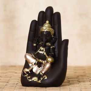 Polyresin Black Hath Ganesh Statue