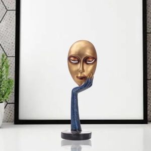 Resin Lady Face Statue