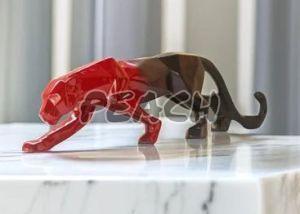 Dual Shade Resin Panther Decorative Statue