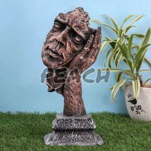 Handicraft Resin Golden Antique Face Mask Statue