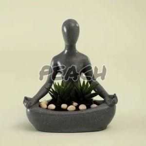 Marble Yoga Lady Planter