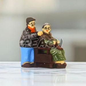 Old Couple Resin Statue for Gift