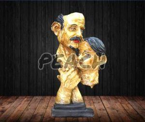Polyresin Old Dada Dadi Couple Statue