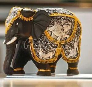 Polyresin Royal Embossed Elephant Statue