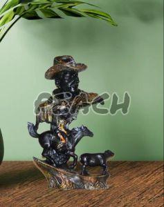 Resin Abstract Horse and Man Statue