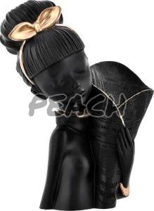 Resin Basket Girl Showpiece
