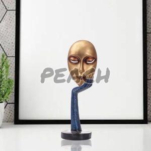 Resin Lady Face Statue