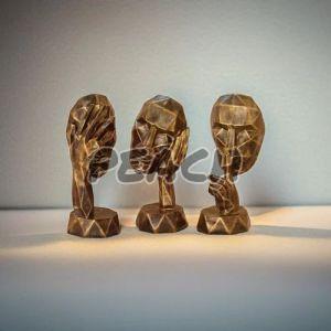 Resin Modern Art 3 Man Face Set