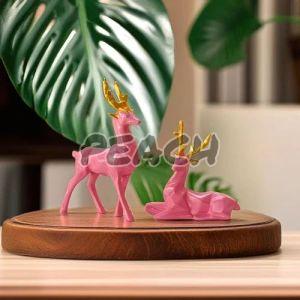 Resin Set of 2 Deer