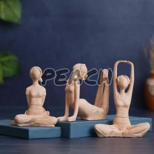 Resin Yoga Lady Showpiece