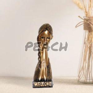 Welcome Lady Resin Statue