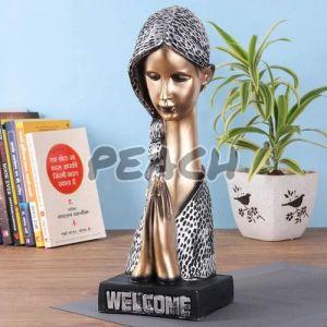 Welcome Silver Lady Statue