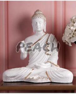 White Glossy Premium Resin Buddha Statue