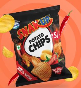 Snak Up Potato Chips - Red Chilly Masti