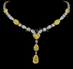 Atharva Diamond Yellow Lab-Grown Diamond Necklace Exporters from Surat, India