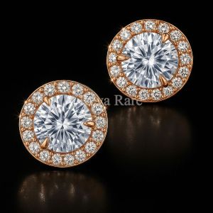 Blue Lab-Grown Diamond Earrings Manufacturer in Surat, India