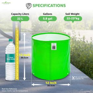 12x12 Inch HDPE Round Grow Bag