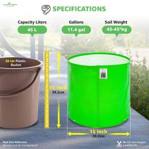 15x15 Inch HDPE Round Grow Bag