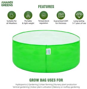 18x6 Inch HDPE Round Grow Bag