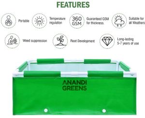 3x1.5x1 Feet HDPE Rectangular Grow Bag