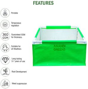 2x2x1 Ft HDPE Square Grow Bag