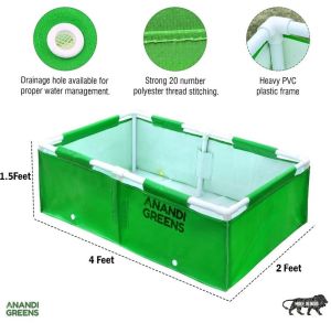 4x2x1.5 Feet HDPE Rectangular Grow Bag