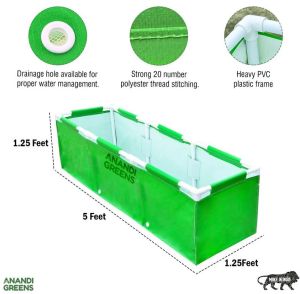 5x1.25x1.25 Feet HDPE Rectangular Grow Bag