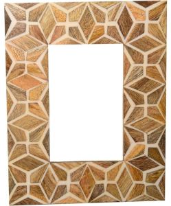 Wood Spiral Carved Photo Frame Rustic Picture Frame Decorative Tabletop Display Home Office Desk
