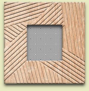 Wood Spiral Carved Photo Frame Rustic Picture Frame Decorative Tabletop Display Home Office Desk