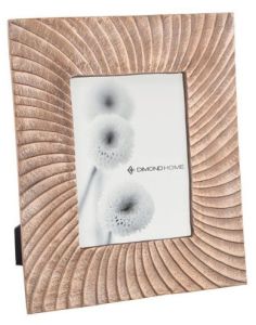 Wood Spiral Carved Photo Frame Rustic Picture Frame Decorative Tabletop Display Home Office Desk