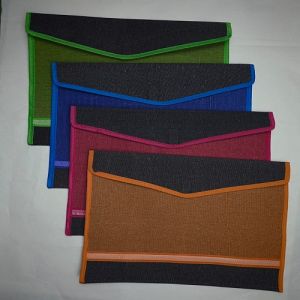 Multicolor Jute File Folder