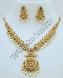 Artificial Golden Short Necklace Set