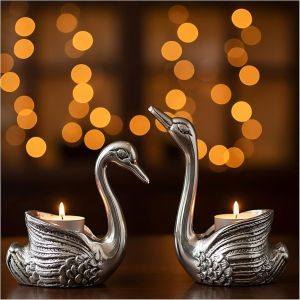 Swan Statue Set