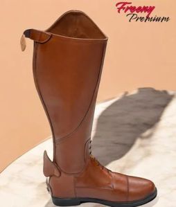 Brown Leather Horse Riding Long Boots