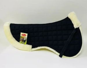 Cotton Black and Light Yellow Saddle Pad