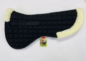 Cotton Black and Light Yellow Saddle Pad