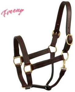 Plain  Brown  Leather Halter