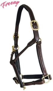 Plain  Brown  Leather Halter