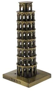 Metal  Tower of Pisa Showpiece