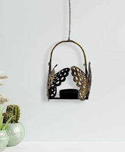 Metal Butterfly Candle Holder