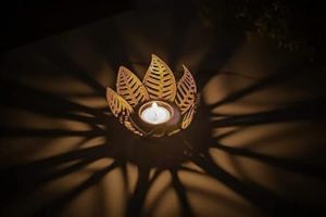 Metal Cut Work Tea Light Candle Holder