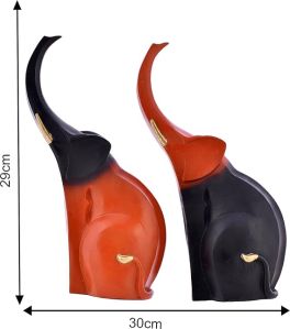 Resin Elephant Pair Statue
