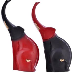 Resin Elephant Pair Statue