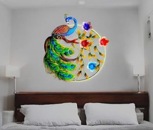 Metal Peacock Wall Frame
