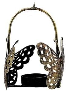Metal Butterfly Candle Holder