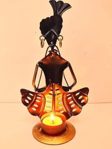 Metal Musician Tea Light Candle Holder