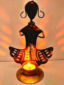 Metal Musician Tea Light Candle Holder