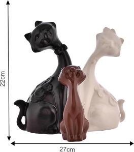 Polyresin Cat Family Statue