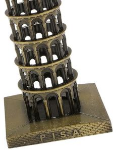 Metal  Tower of Pisa Showpiece